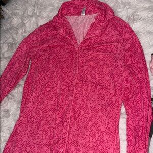 Pink Leopard Print Button-Up pajamas dress size small used once